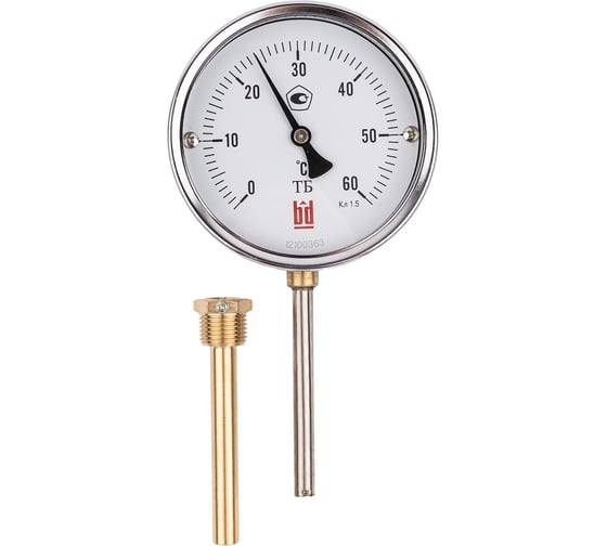 Изображение товара Биметаллический термометр BD ТБ 100Р/64 (-40-60 °C), G 1/2, 1,5 рос, 515141111288