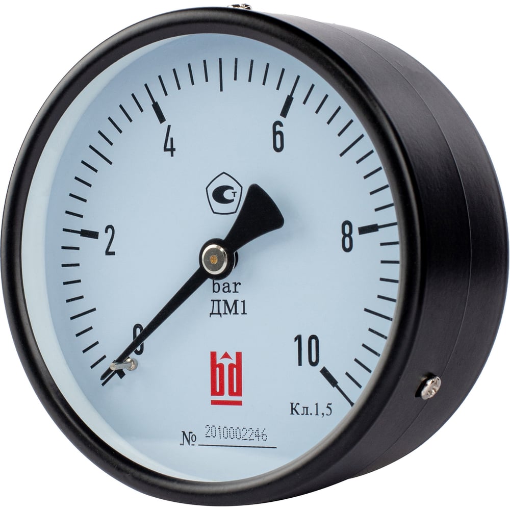 Изображение товара Манометр BD ДМ 1 Т2 100 Т (0-1,6) МПа, класс 1,5, G1/2 115111162419105 Изображение товара Манометр BD ДМ 1 Т2 100 Т (0-1,6) МПа, класс 1,5, G1/2 115111162419105