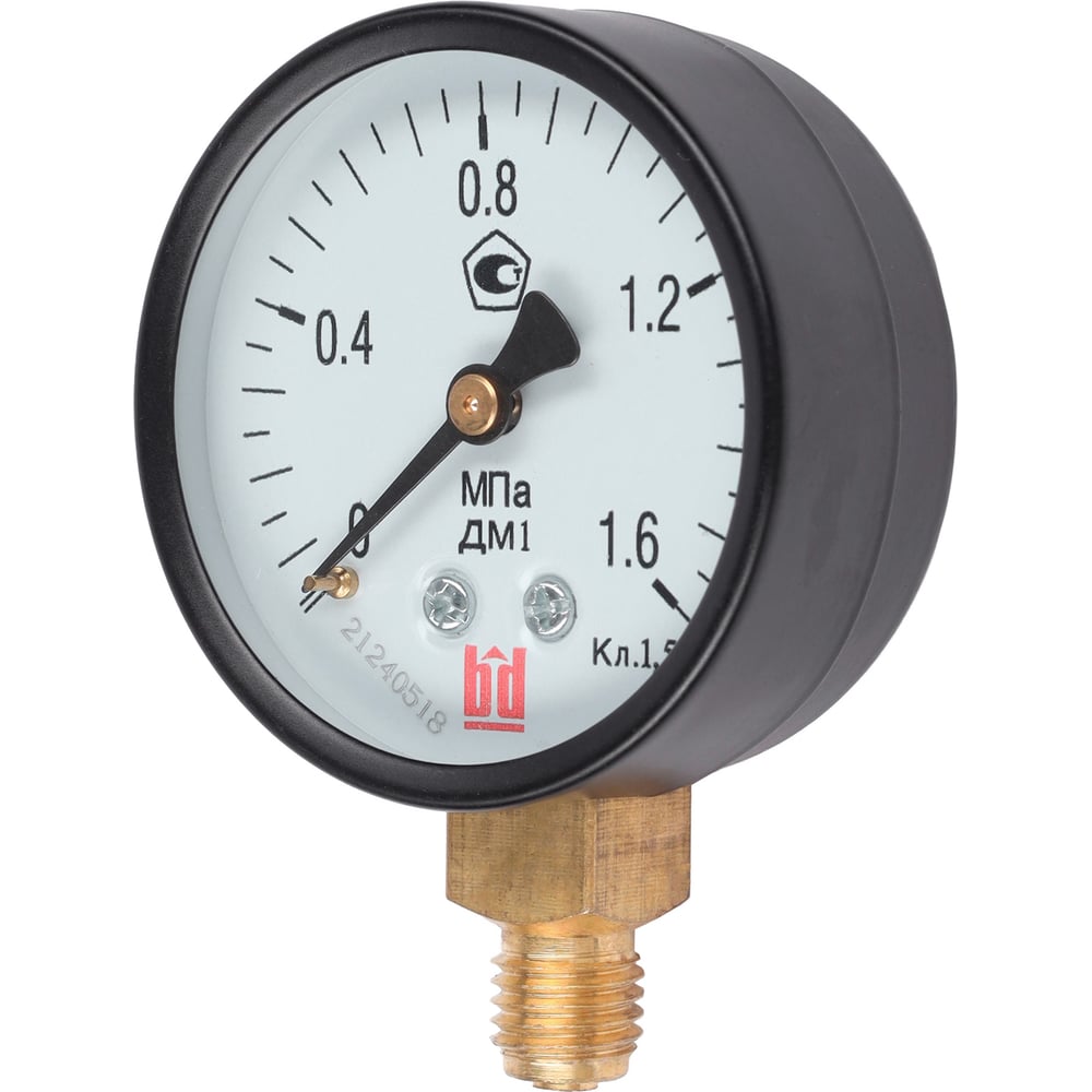 Изображение товара Манометр BD ДМ 1 Т2 100 Р 0-0.16 МПа, резьба М20x1.5