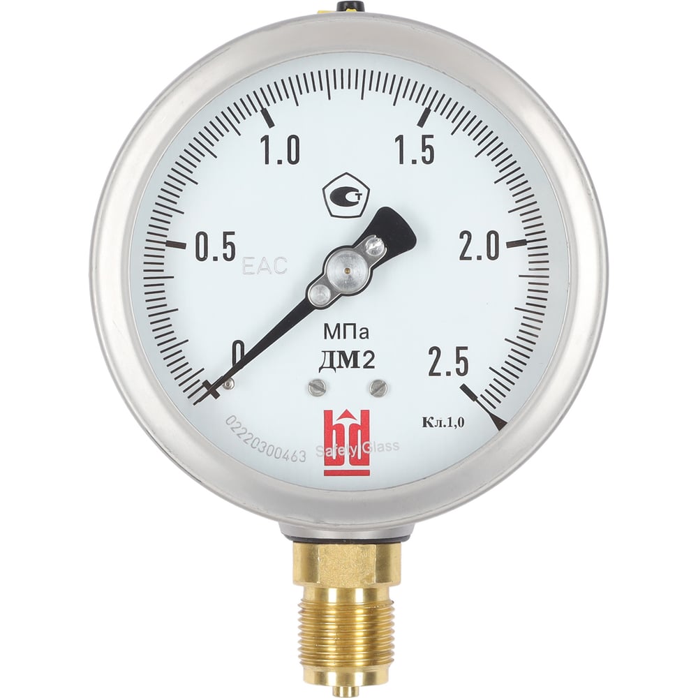 Изображение товара Манометр BD ДМ 2 100 Р (0-2,5) бар, класс 1,0, G1/2 125111153027