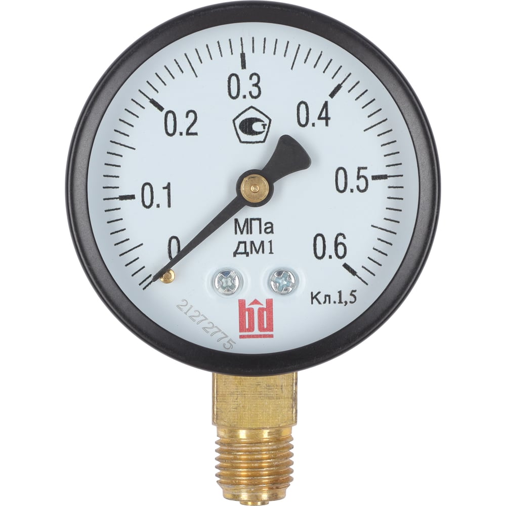 Изображение товара Манометр BD ДМ 1 Т2 100 Р (0-0,1) МПа