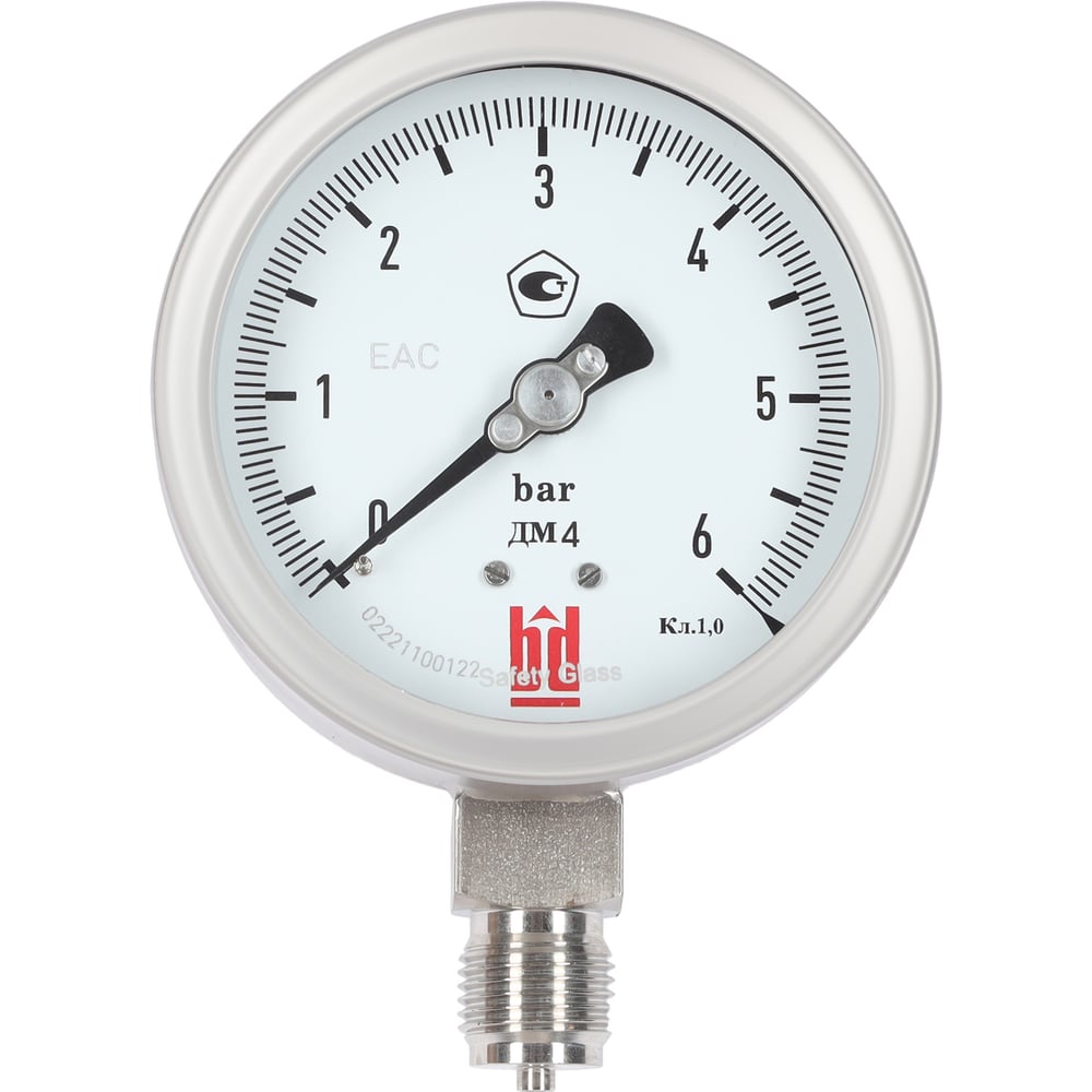 Изображение товара Манометр BD ДМ 4 100 Р 0-25 бар с резьбой 1/2"