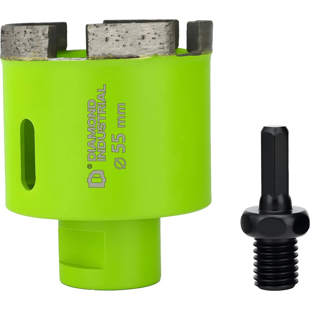 Изображение товара Коронка по керамограниту Diamond Industrial 55 мм/М14 сегментная DIDKSG55M14