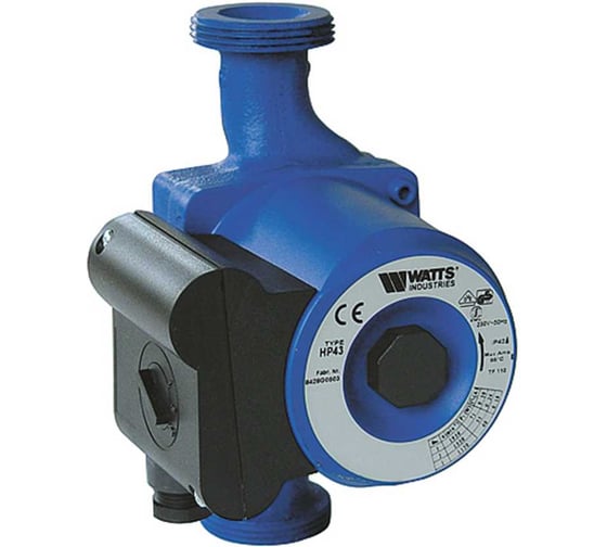 Изображение товара Насос Watts HP43 1 1/4-2 циркуляционный (напор до 4,6 м) с гайками 1701143