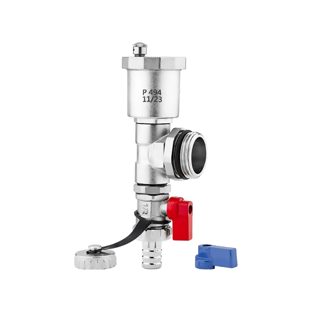 Изображение товара Тройник коллекторный PROFACTOR MB 814RB с воздухоотводчиком и дренажным краном