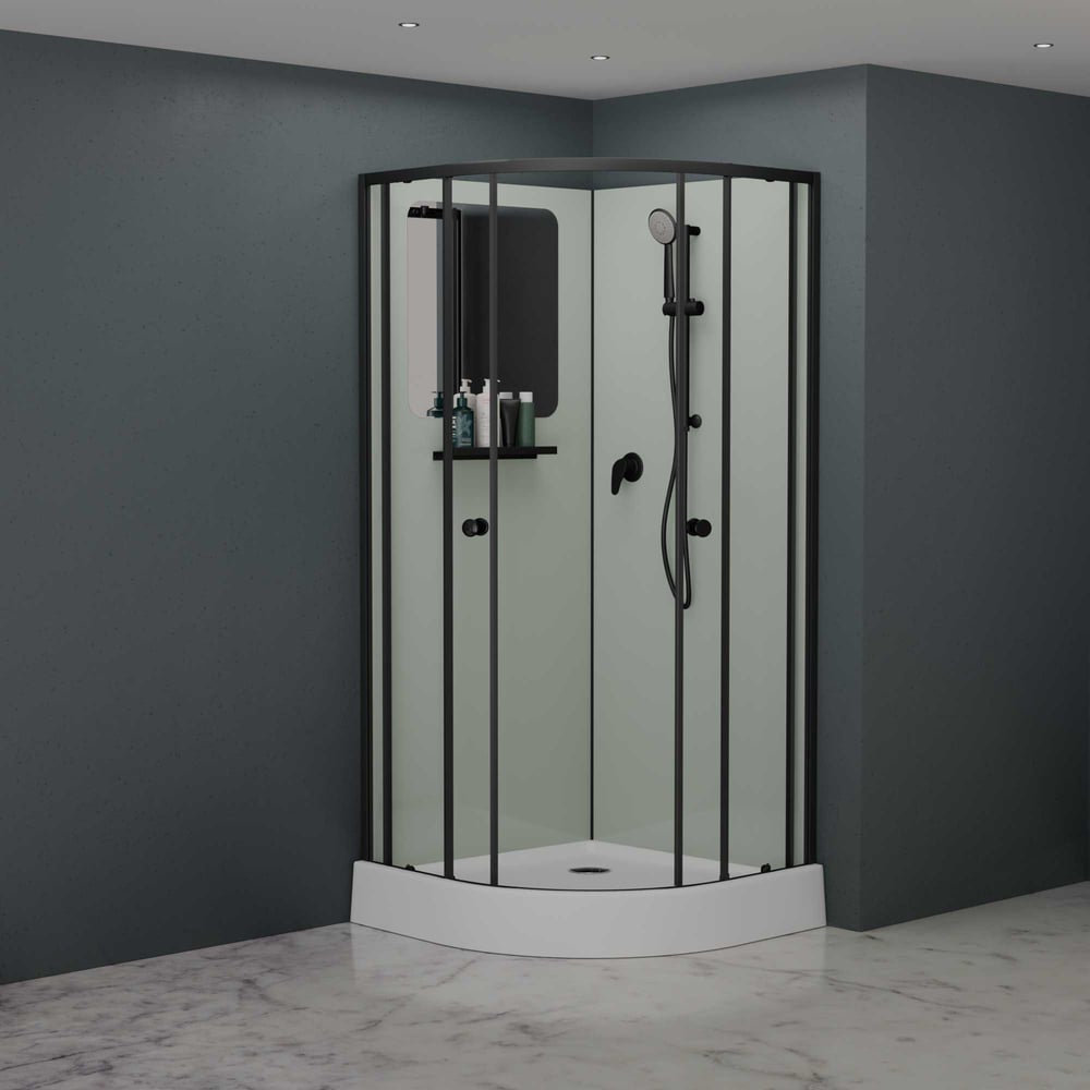 Изображение товара Душевая кабина RGW AN-208-B полукруглая 90x90 см с черным профилем Изображение товара Душевая кабина RGW AN-208-B полукруглая 90x90 см с черным профилем