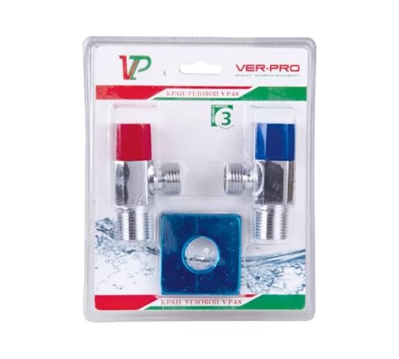 Изображение товара Кран угловой ViEiR хром квадратный 1/2х1/2 дизайнерский для аккуратного монтажа VP48