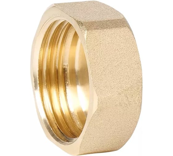 Изображение товара Заглушка резьбовая латунная ViEiR 2 гайка (внутренняя резьба) для сантехнических соединений и трубопроводов GMF8
