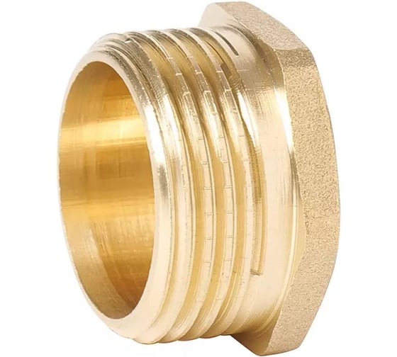 Изображение товара Заглушка резьбовая латунная ViEiR 1 штуцер (наружная резьба) для сантехнических соединений и трубопроводов DTH5