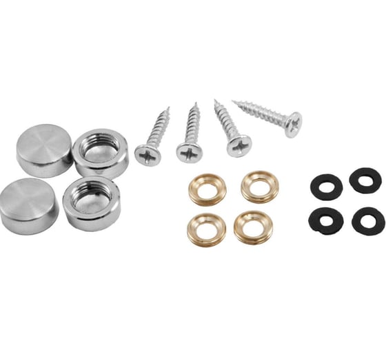 Изображение товара Зеркалодержатель Аврора d12мм, хром (1кт:4шт+саморезы) Р207.1 _50/500_ 0302045