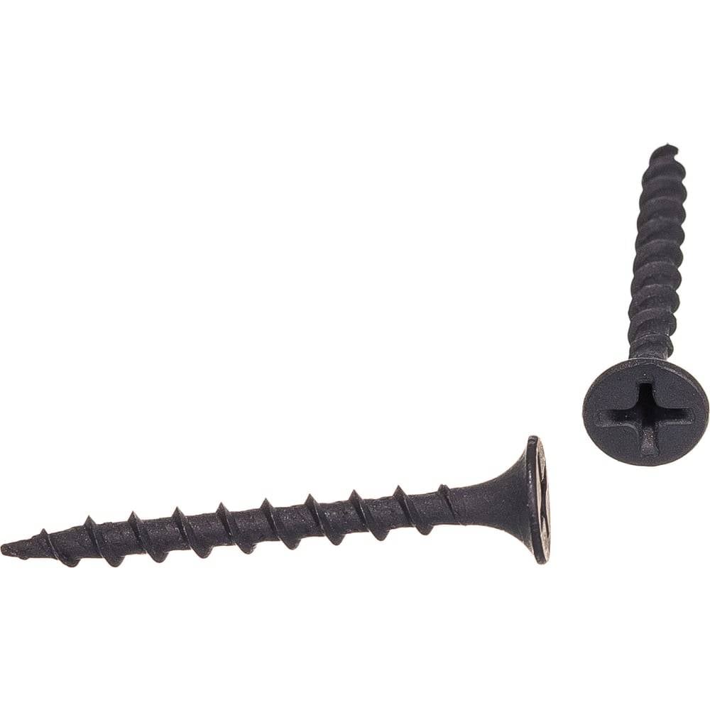 Изображение товара Сверло- саморез гипрок-дерево Стройметиз 3,5х55 потай крупн.резьба оксид