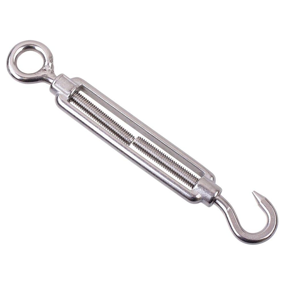 Изображение товара Талреп открытый Стройметиз крюк-кольцо 6 мм DIN 1480 нерж. (уп. 1 шт) европодвес 4980041