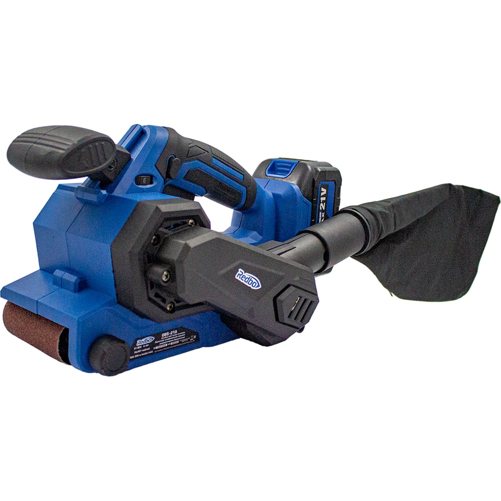 Изображение товара Машина ленточная шлифовальная аккумуляторная бесщеточная Redbo OBS-21A (21В Li-on 4,0Ач; 76х457мм; 120х350м/мин) 53892