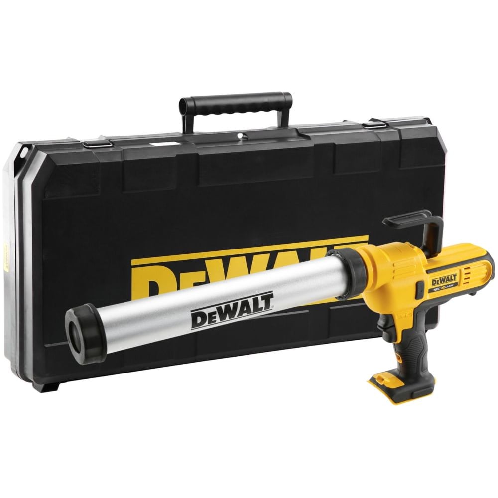 Изображение товара Пистолет герметика DeWALT 18 В с высокой мощностью и надежной конструкцией Изображение товара Пистолет герметика DeWALT 18 В с высокой мощностью и надежной конструкцией