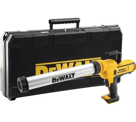 Изображение товара Пистолет герметика DEWALT 18 В, 2500 Н, без АКБ и ЗУ, в кейсе DCE581NK-XJ