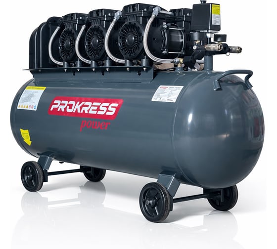 Изображение товара Компрессор PROKRESSPOWER 100 л/ресивер 5100 Вт 945 л/мин Breeze 100/945 PROKRESS безмасляный 8 атм РБ000035734