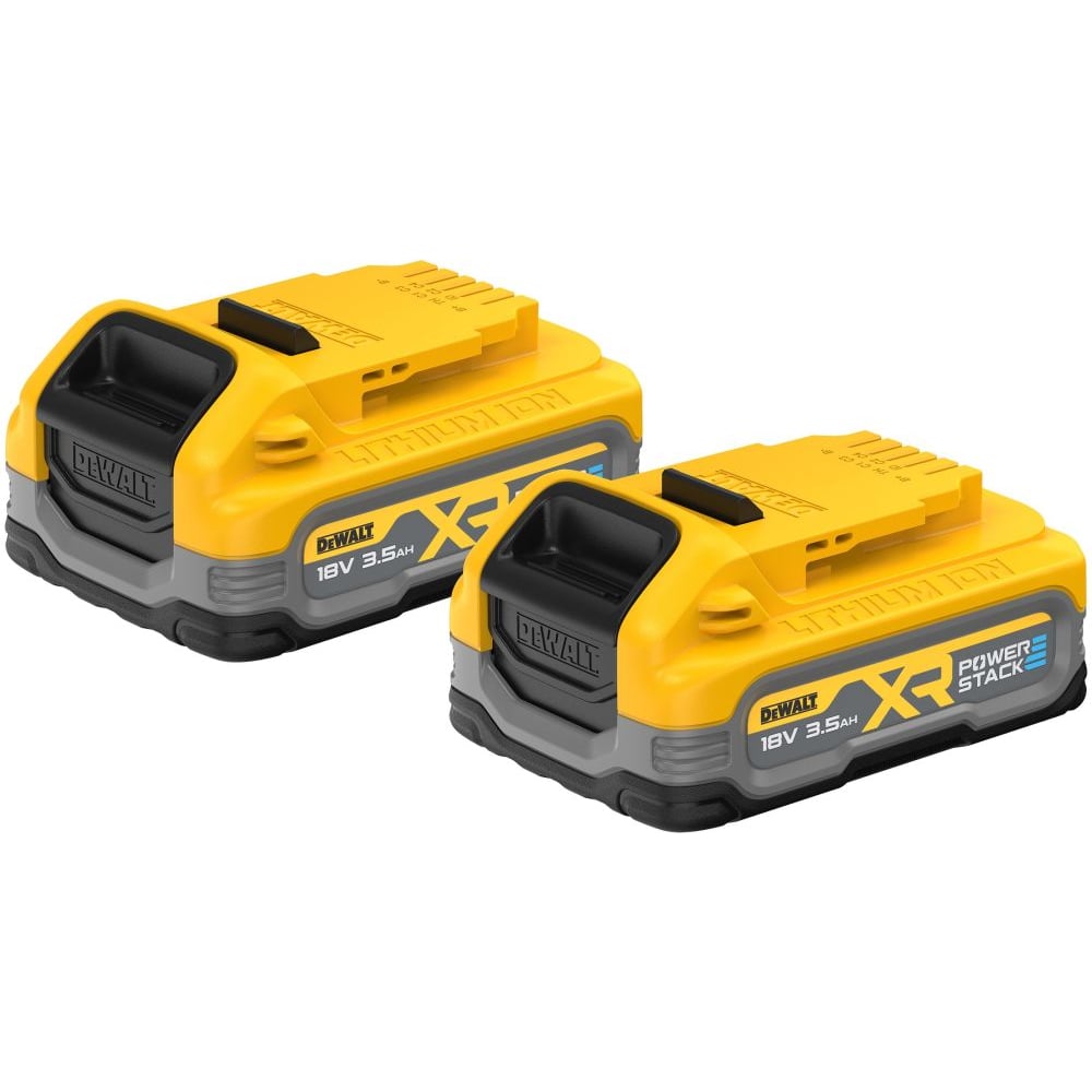 Изображение товара Аккумулятор DEWALT POWERSTACK, Li-Ion, 18 В, 3.5 Ач, 2 шт. DCBP318S2-XJ