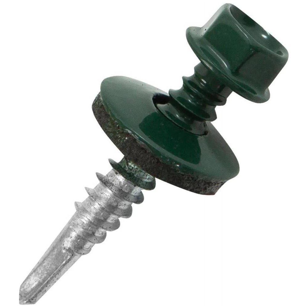 Изображение товара Саморез кровельный Стройметиз 4,8х51 RAL 6005 (зелёный мох) (уп.180 шт) контейнер 2185110180