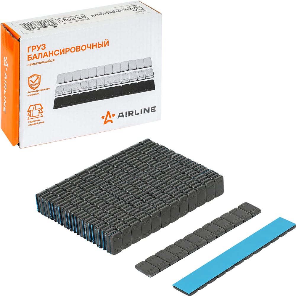 Изображение товара Груз балансировочный AIRLINE ATRK209 Самоклеящийся 5 г 50 шт Изображение товара Груз балансировочный AIRLINE ATRK209 Самоклеящийся 5 г 50 шт
