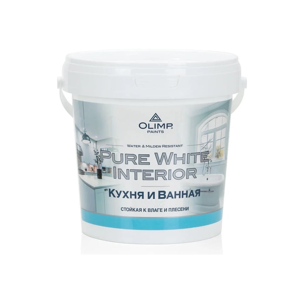 Изображение товара Краска для кухни и ванной OLIMP RAL 1013, 0.9л*6 35374