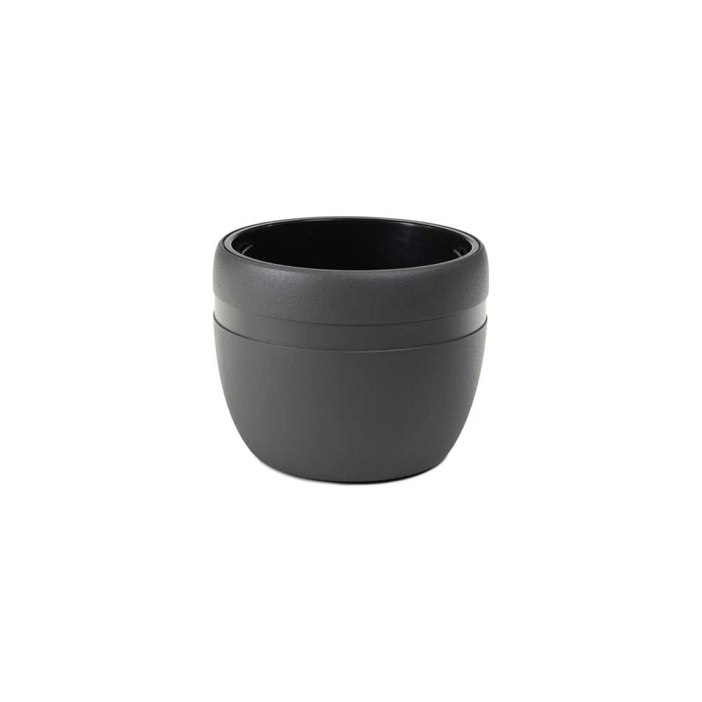 Изображение товара Кашпо ФлораПласт KOMA classic d45.6 см, h37.8 см, 33л, антрацит, с вкладышем 074948