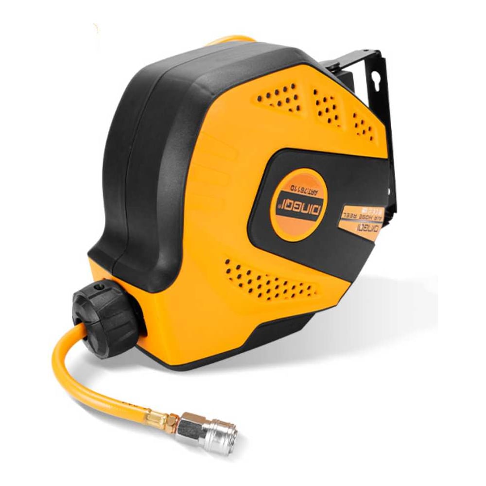 Изображение товара Шланг пневматический DINGQI PVC 10 м, 8х12 мм, в самоскручивающейся катушке 10 м 76110