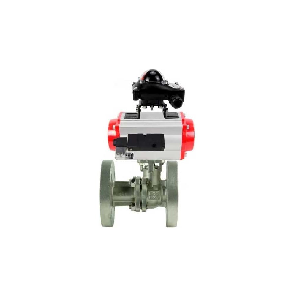 Изображение товара [Кран шаровой] DN.ru КШ.Ф.П.316.200 Ду65 Ру16 фланцевый, пневмопривод