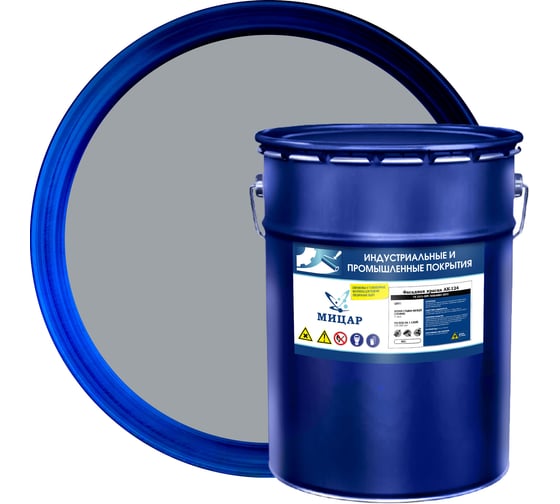 Изображение товара Краска фасадная Мицар АК-124 20 кг светло-серая УТ000016695