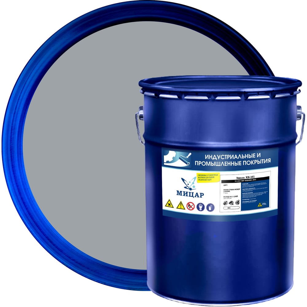 Изображение товара Краска фасадная Мицар ХВ-161 светло-серый 25 кг УТ000016633