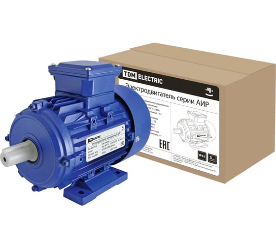 Изображение товара Электродвигатель TDM ELECTRIC АИР 71A2 0.75 кВт 3000 об/мин 1081 SQ3001-0005