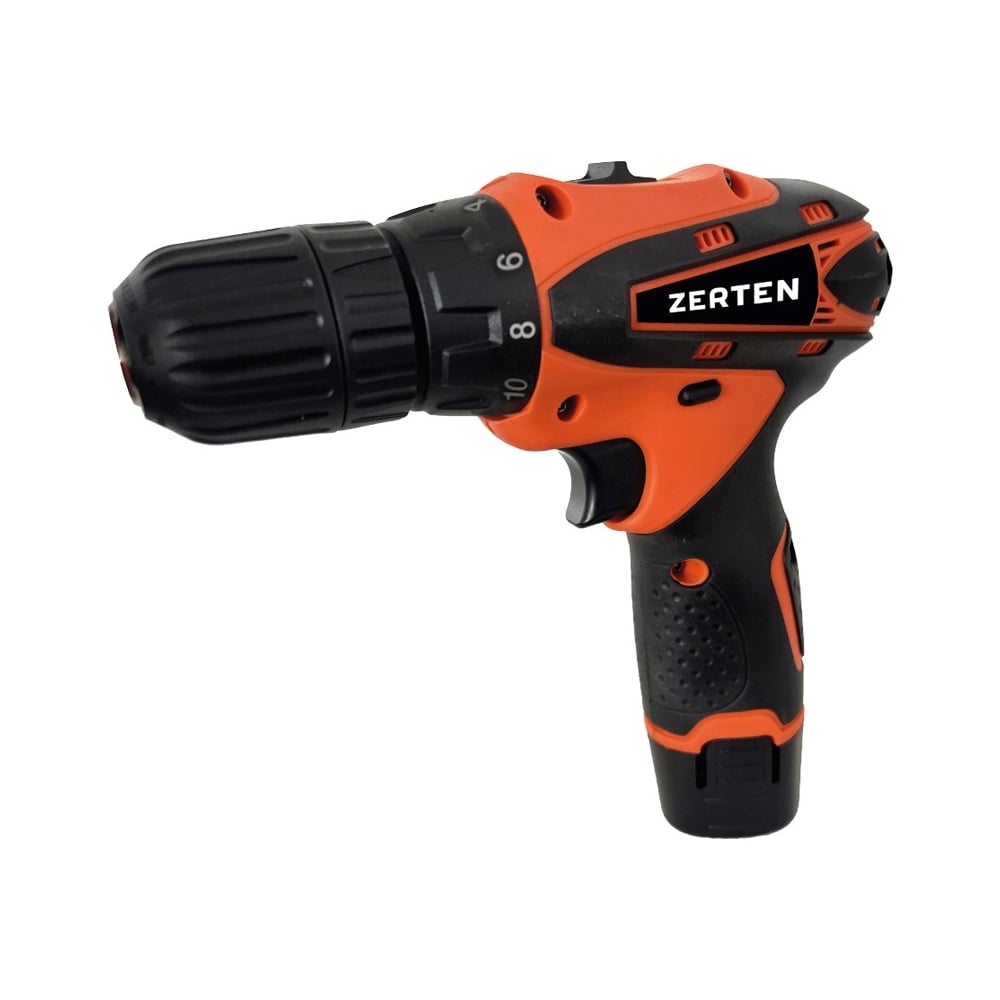 Изображение товара Дрель-шуруповерт Zerten AS-12V Аккумуляторная 12 В, 2 скорости, 10 мм, 1.5 Ач