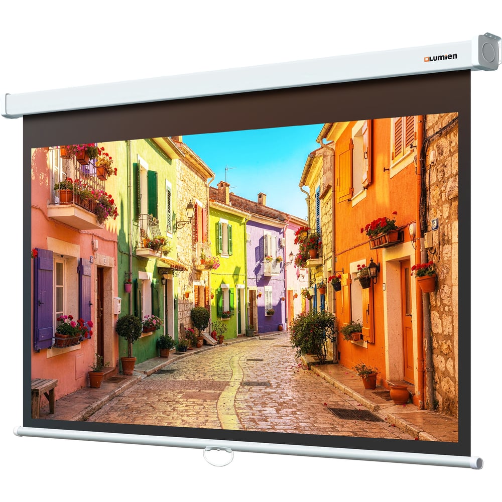 Изображение товара Настенный экран Lumien LEP-100128 Экологичный матовый белый с автоматикой