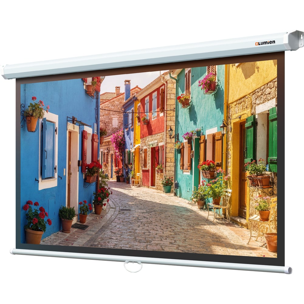 Изображение товара Настенный экран Lumien LEP-100127 Eco Picture 157х227см (рабочая область 124х221 см) (100) Matte White верх.кайма 30 см, восьмигран \3\ 155760