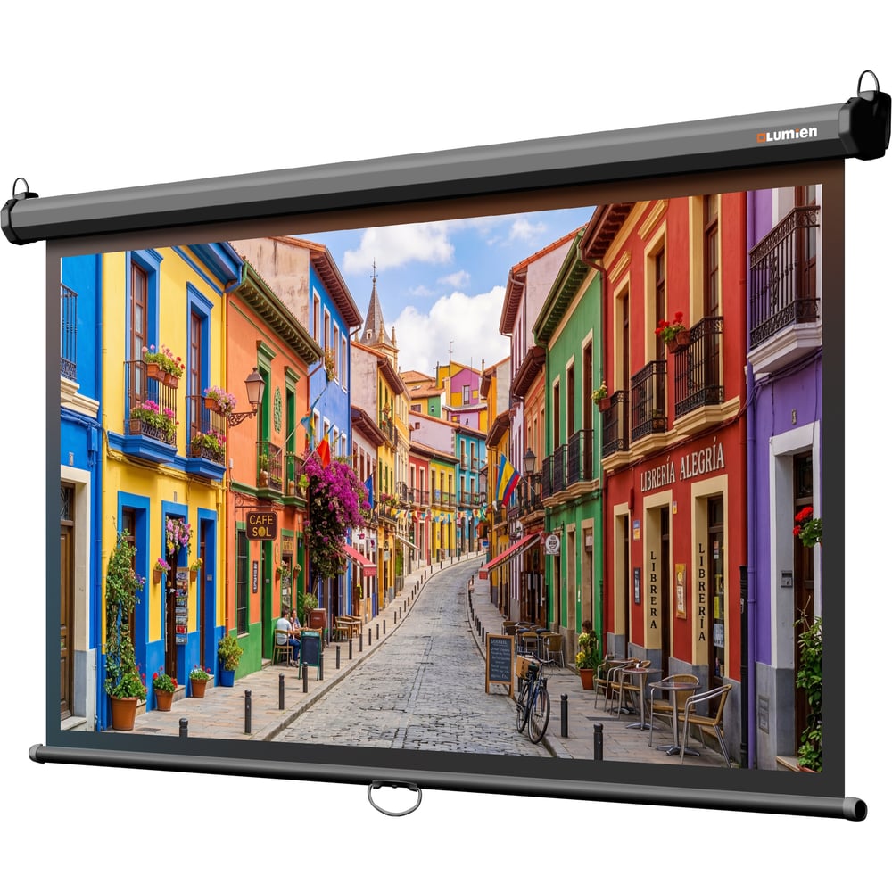 Изображение товара Настенный экран Lumien LEP-100130 Eco Picture 157х227см (рабочая область 124х221 см) (100) Matte White верх.кайма 30 см, восьмигран \3\ 155763