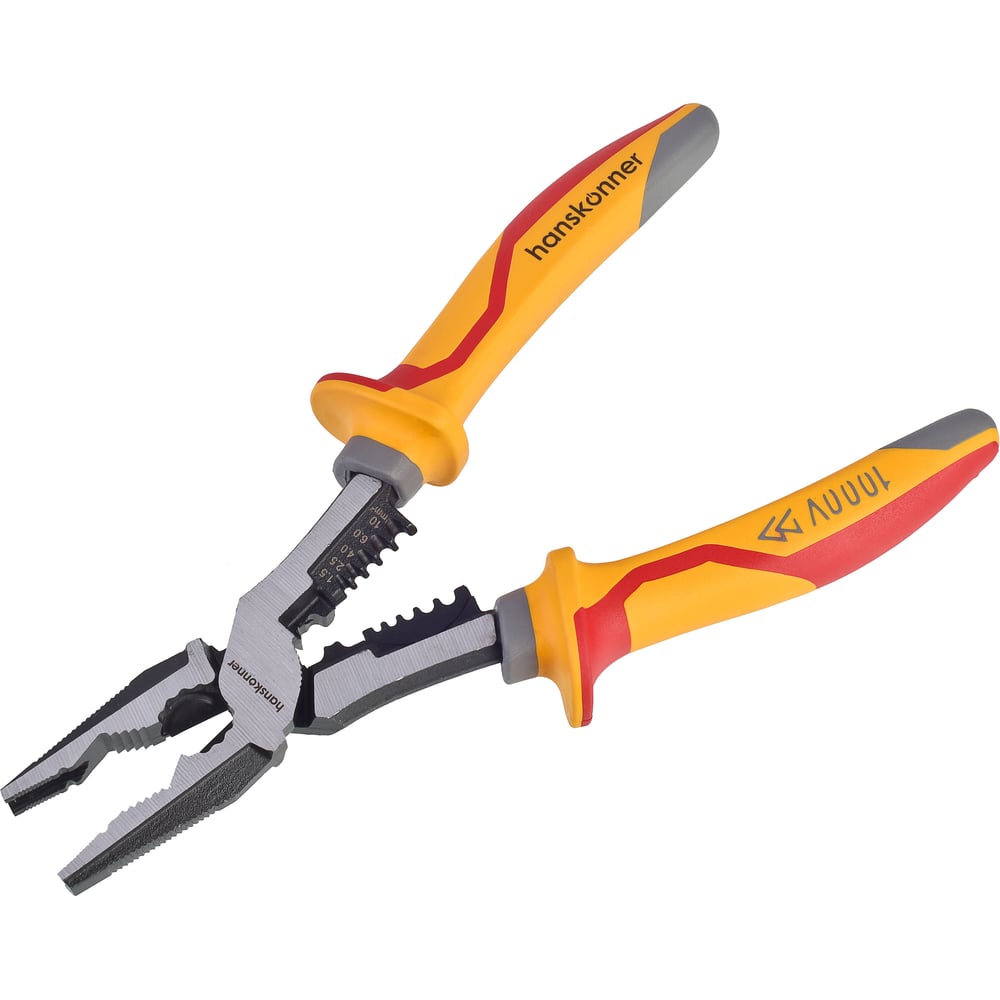Изображение товара Пассатижи Hanskonner, 200 мм, диэлектрические, эксцентриковый шарнир HK1020-03-1-200