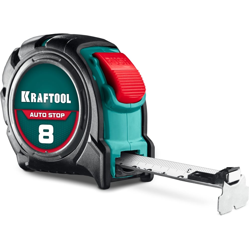 Изображение товара Рулетка профессиональная с автостопом KRAFTOOL AutoStop, 8 м x 25 мм 3412-8-25_z01 Изображение товара Рулетка профессиональная с автостопом KRAFTOOL AutoStop, 8 м x 25 мм 3412-8-25_z01