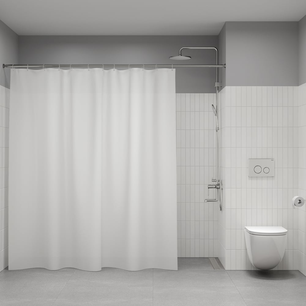 Штора для ванной IDDIS, 200×240 см, Полиэстер, белый, BL08P24i11