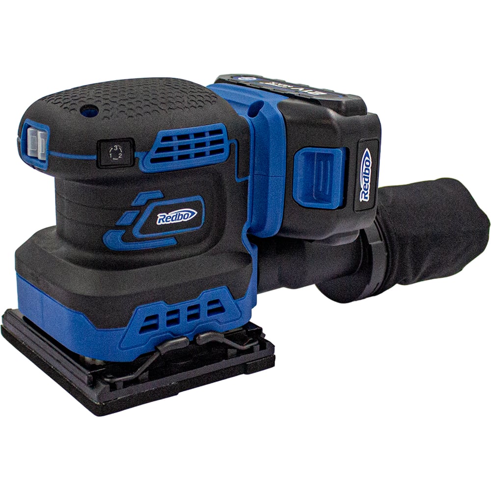 Изображение товара Машина плоскошлифовальная аккумуляторная бесщеточная Redbo OSS-21A (21В Li-on 2,0Ач, 110х110мм) 53894