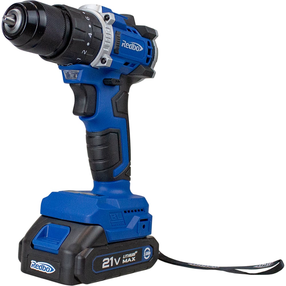 Изображение товара Дрель-шуруповерт ударная аккумуляторная бесщеточная Redbo OAD-21UNBL (21В Li-on 2,0Ач; 0-400/0-1450об/мин;40Нм) 53762