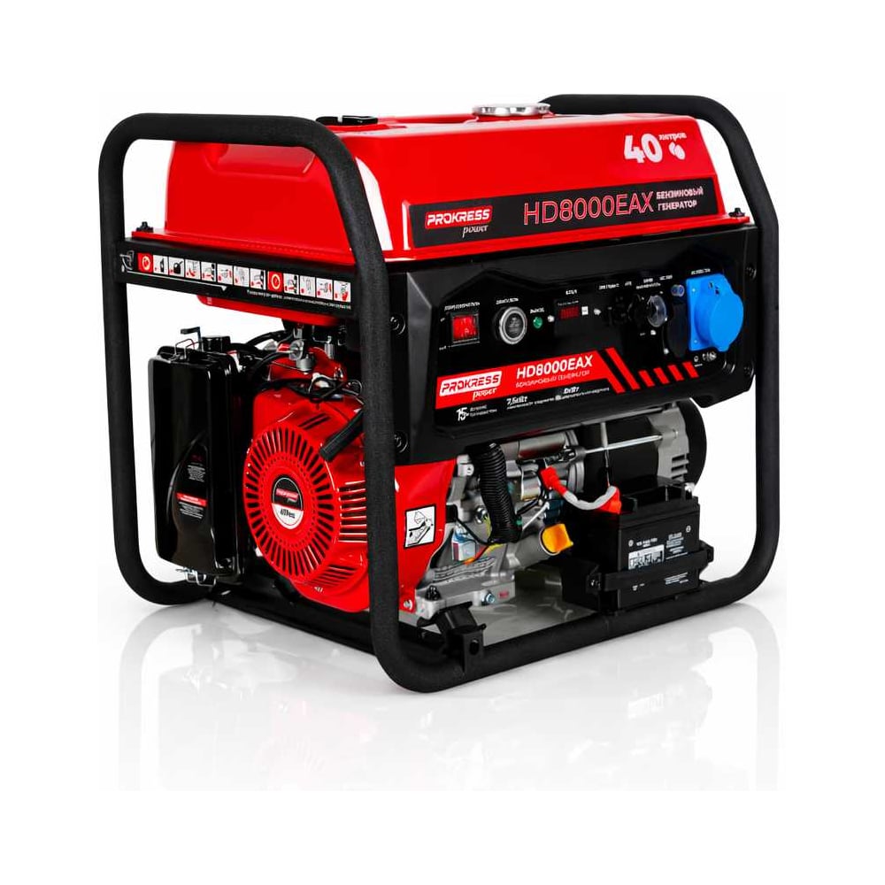 Генератор бензиновый PROKRESSPOWER PROKRESS POWER HD9000EAX (9,0/8,5кВт, 220Вт, элетростартер, бак 40л, с подключе 00-00003029