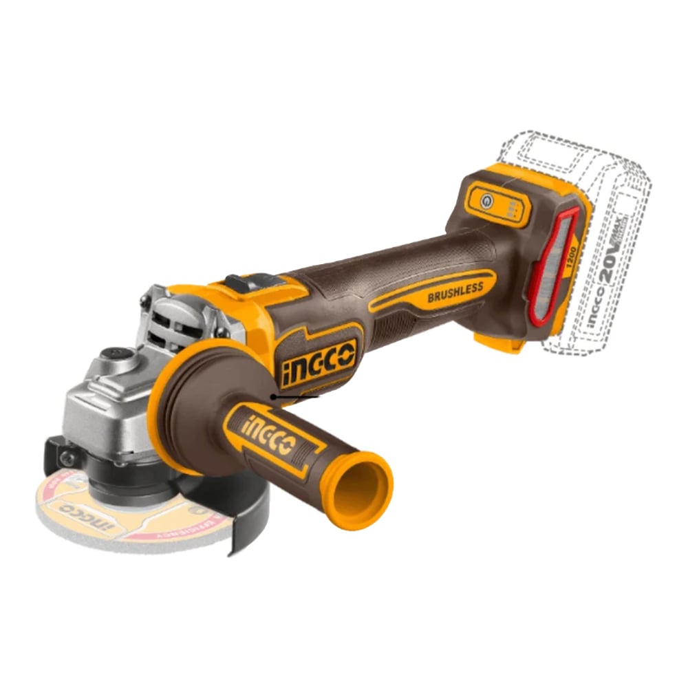 Изображение товара УШМ Аккумуляторная INGCO INDUSTRIAL 20В, 115 мм, б/щ (4) шт CAGLI2120252