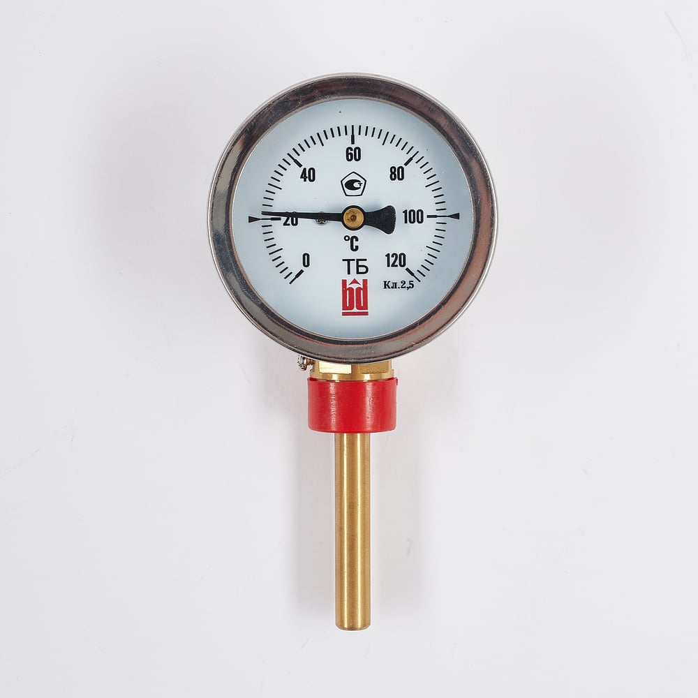 Изображение товара Биметаллический термометр BD ТБ 100Р/100 (0-100 °C), G 1/2, 1,5 рос, 51513101123