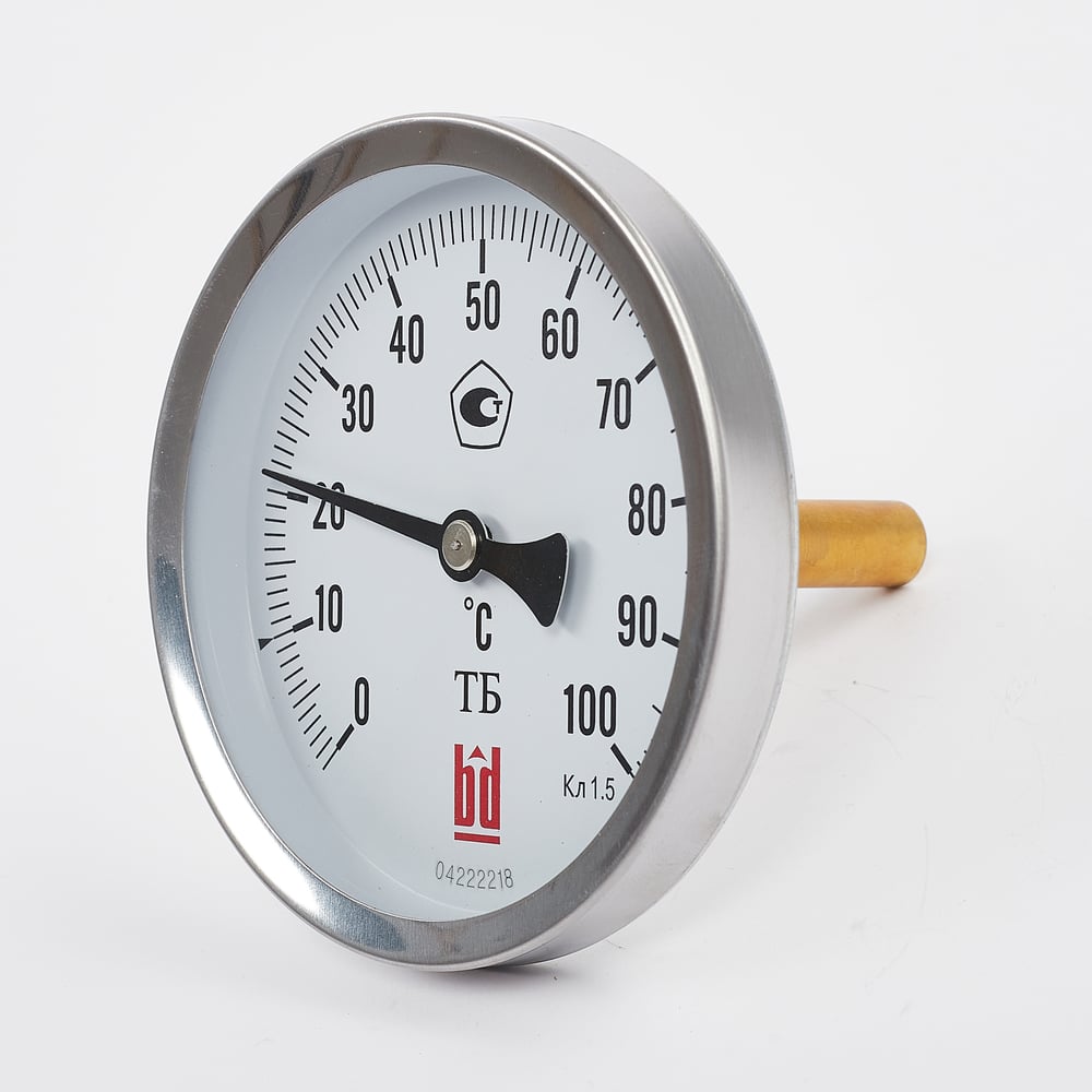 Изображение товара Биметаллический термометр BD ТБ 100Т/100 (0-100 °C), G 1/2, 1,5 рос, 51523101123