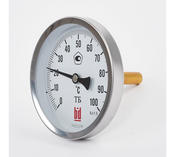 Изображение товара Биметаллический термометр BD ТБ 100Т/100 (0-100 °C), G 1/2, 1,5 рос, 51523101123