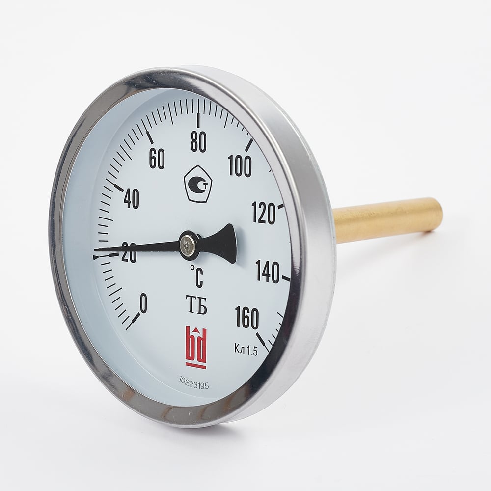 Изображение товара Биметаллический термометр BD ТБ 150Т/50 (0-160 °C), G 1/2, 1.0, 526215131143 Изображение товара Биметаллический термометр BD ТБ 150Т/50 (0-160 °C), G 1/2, 1.0, 526215131143