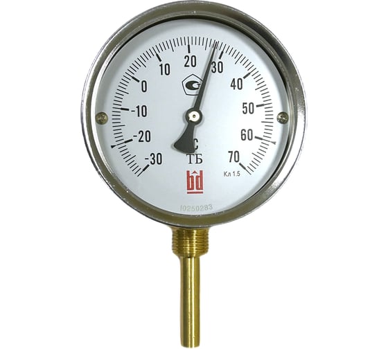Изображение товара Биметаллический термометр BD ТБ 100Р/150 (-30-70 °C), G 1/2, 1,5 рос, 51514181123