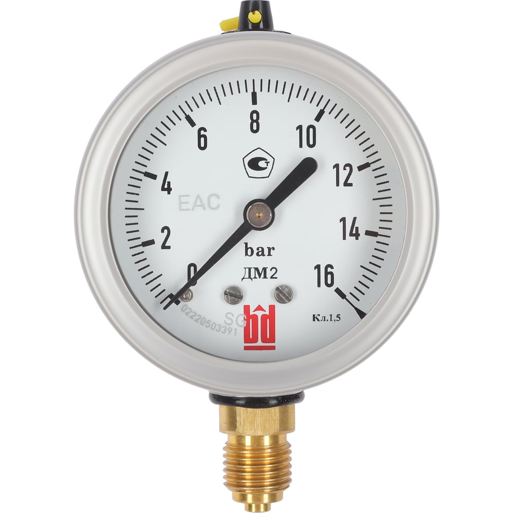 Изображение товара Манометр BD ДМ 2 100 Р (0-160) бар, кл. 1,0, G 1/2, 125111152927