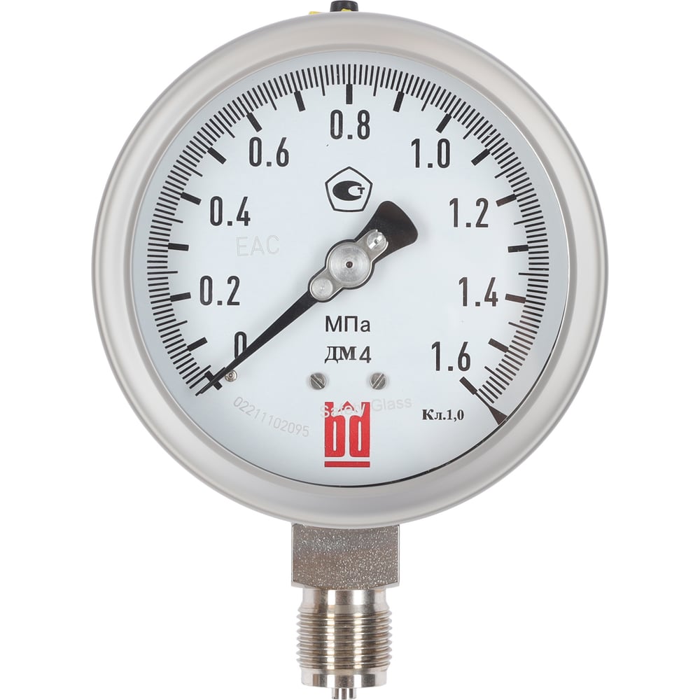 Изображение товара Манометр BD ДМ 4 100 Р (0-16) МПа, кл. 1,0, М20×1,5, 145122250929
