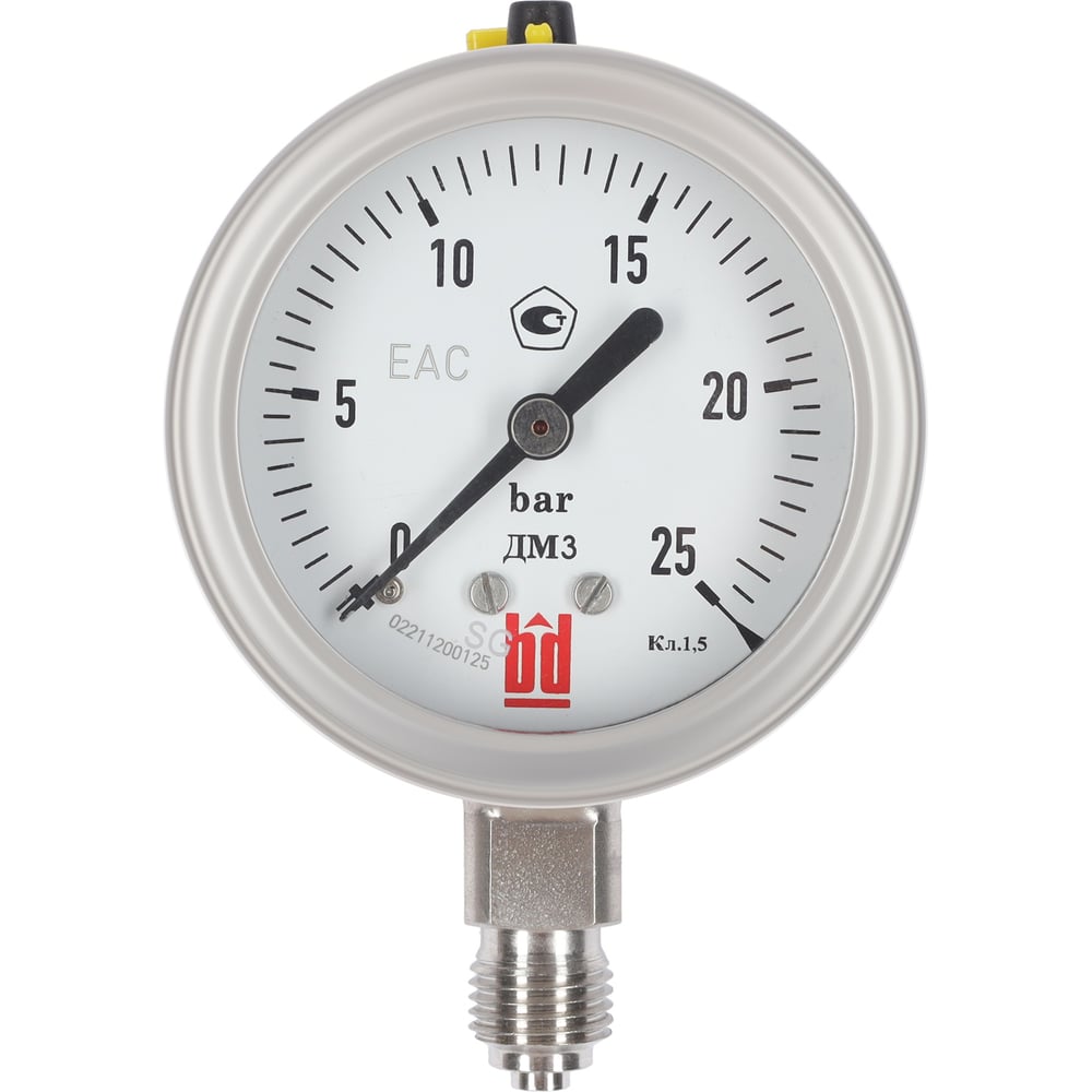 Изображение товара Манометр BD ДМ 3 063 Р (0-2,5) бар, кл. 1,5, M12×1,5, 133121263026