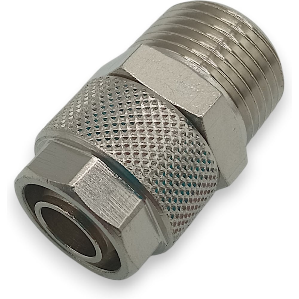 Изображение товара Фитинг KMBC12-03 с накидной гайкой 12 мм/3/8M никелированная латунь Изображение товара Фитинг KMBC12-03 с накидной гайкой 12 мм/3/8M никелированная латунь